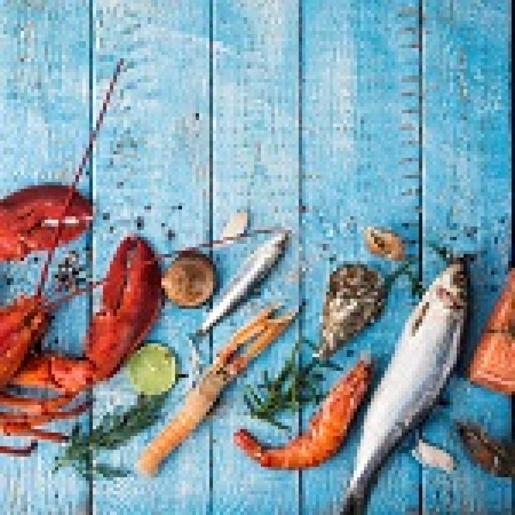 A selection of fish and shellfish
